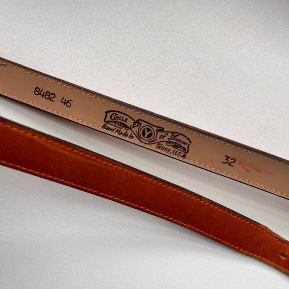 Circle Y of Yoakum Handmade Leather Western Belt – Size 32 - Picture 3 of 5